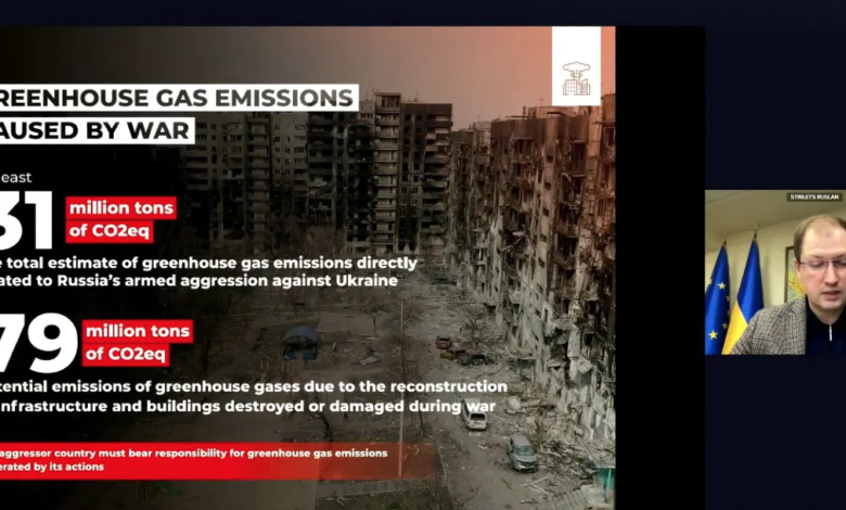 nvironmental damage of the war in Ukraine