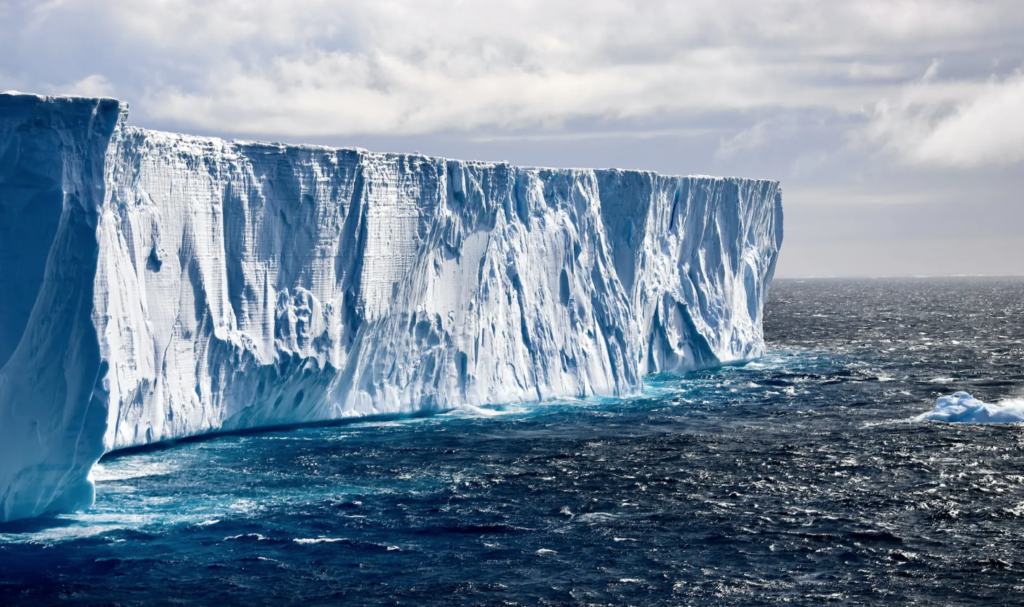 Melting glaciers in Antarctica