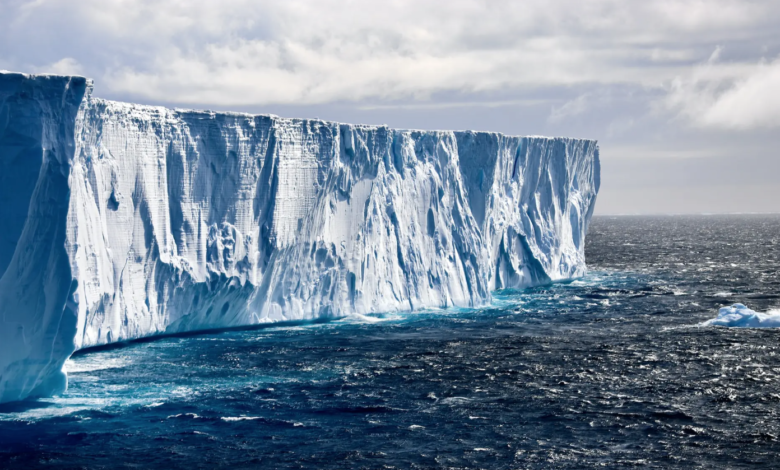Melting glaciers in Antarctica